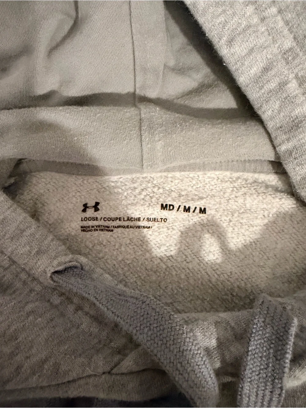 Under Armour Light Gray Pullover Hooded Sweatshirt